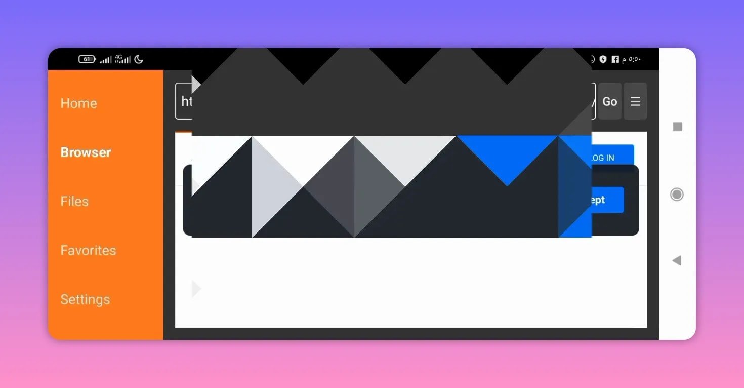Downloader loading interface before MediaFire redirect for Saif tv APK