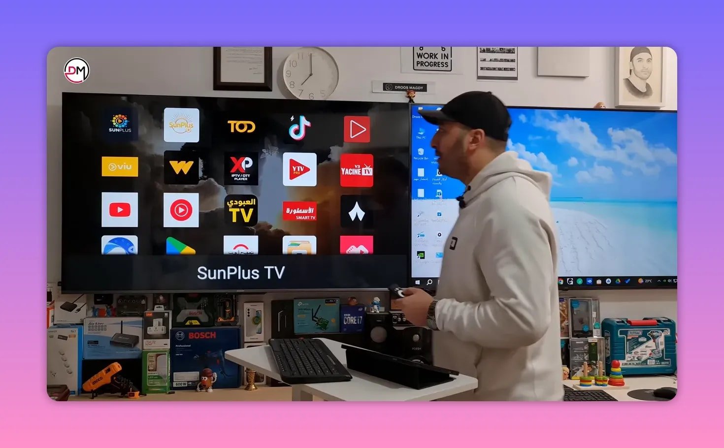 SunPlus TV icon displayed in apps launcher on smart TV
